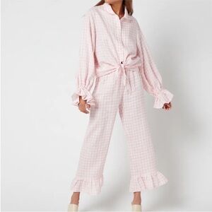 Sleeper Pink Gingham Set
